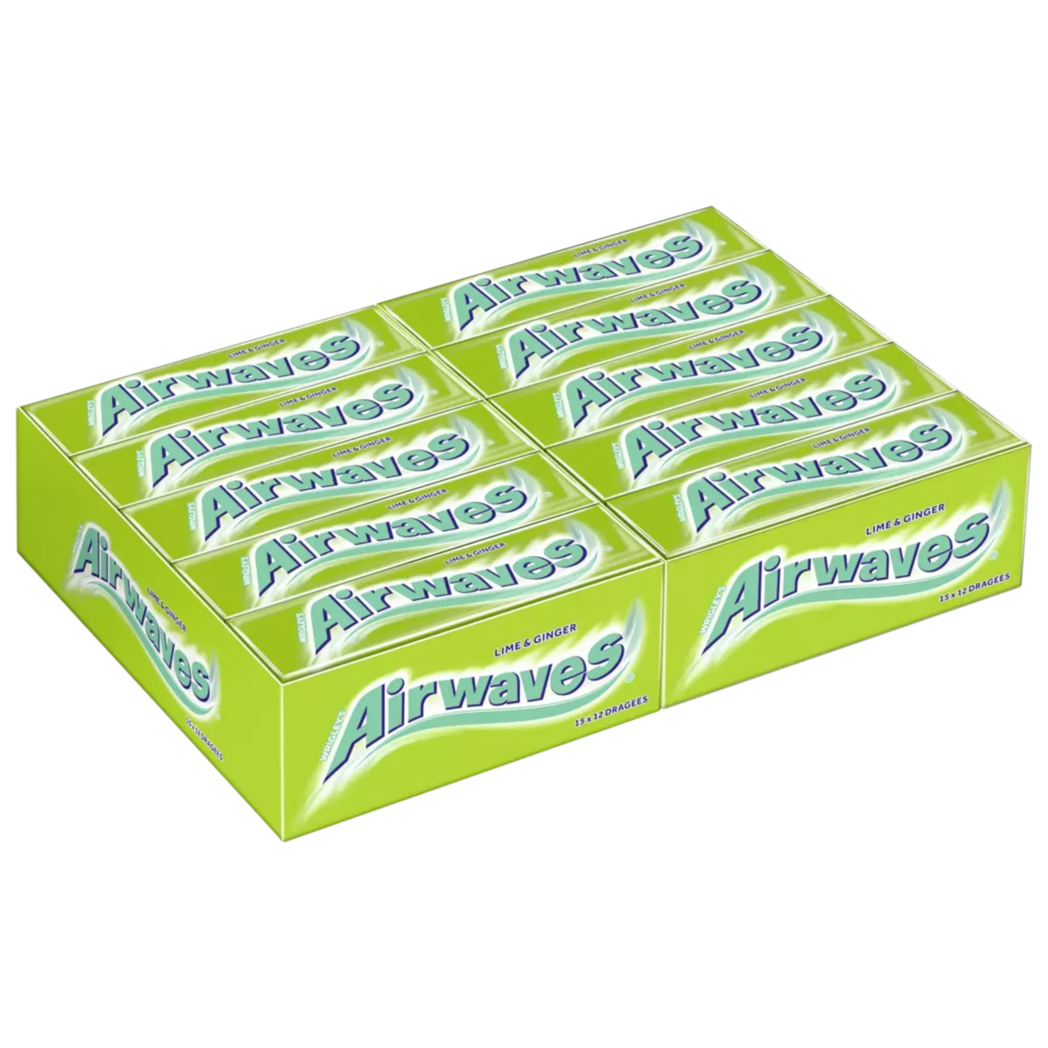 Airwaves Lime & Ginger Dragees | Erfrischende Kombination aus Limette und Ingwer für einen spritzigen, würzigen Kick