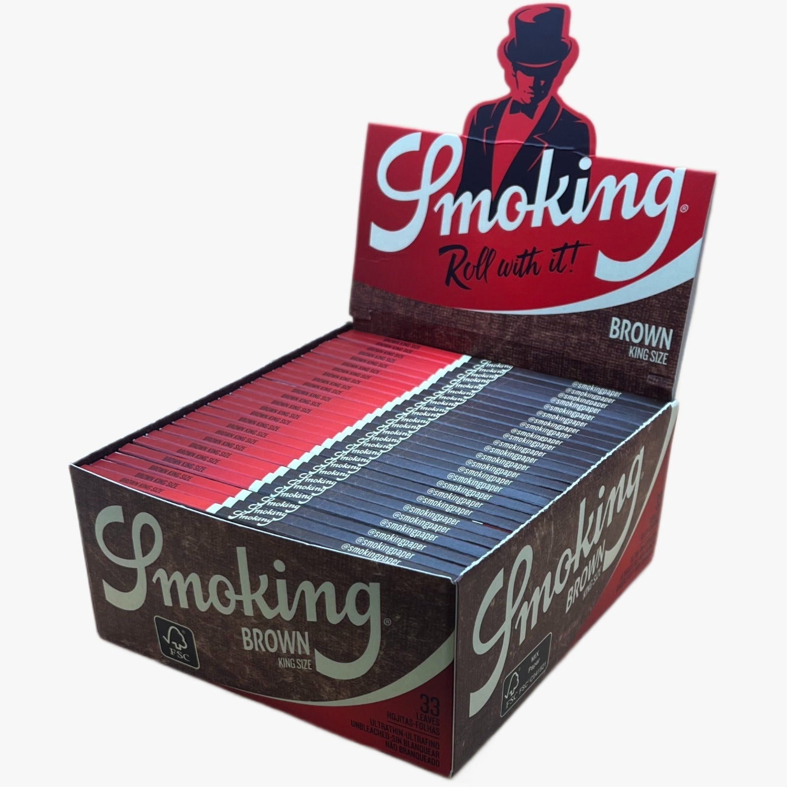 Smoking Brown King Size | Braune Zigarettenblättchen im King Size Format für ein besonders langsames Abbrennen.