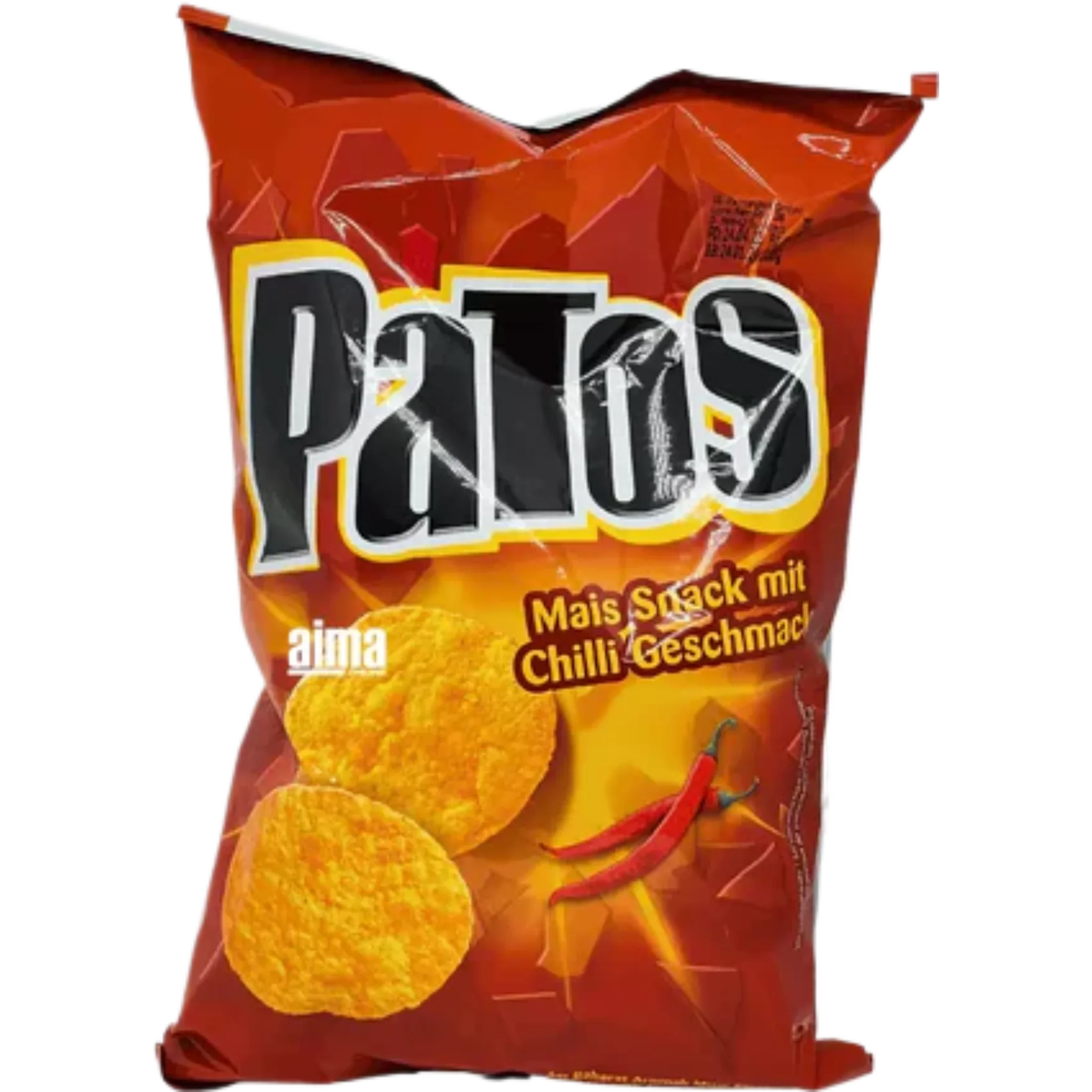 Patos Mais Snack – Scharf mit Chili Geschmack | Knuspriger Mais-Snack mit intensivem Chili-Geschmack für einen scharfen Genuss.