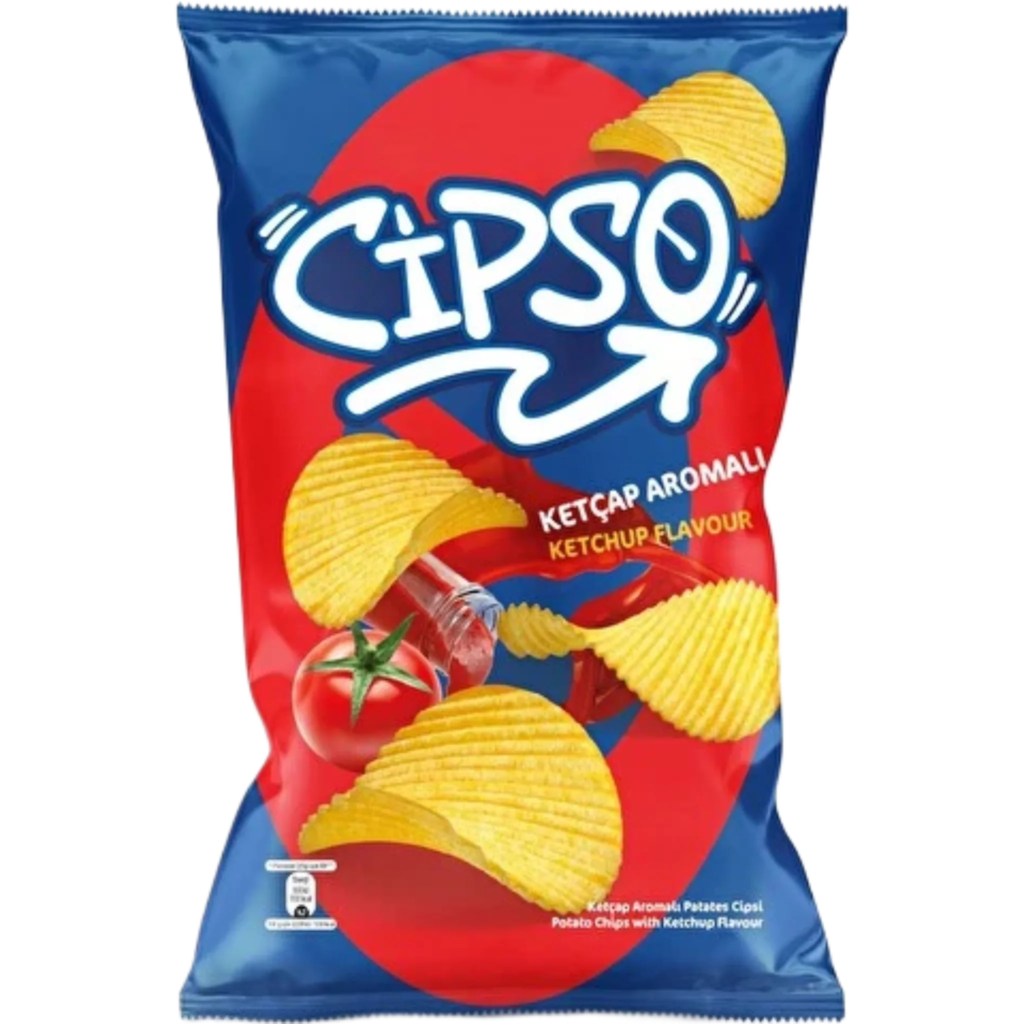 Cipso Ketchup Chips – Tomaten Chips mit Würze | Knusprige Chips mit intensivem Ketchup-Geschmack und würziger Note