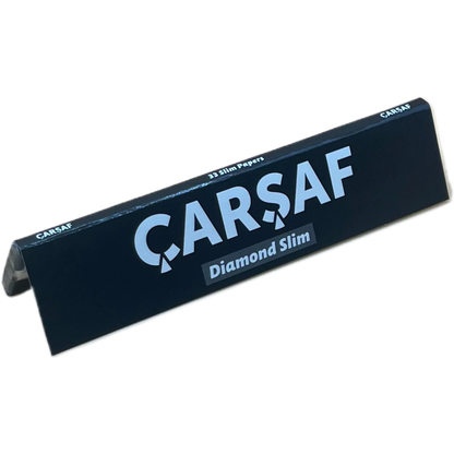 Carsaf Diamond Slim Papers – 50 Stück | Dünne Zigarettenblättchen im Slim-Format für ein sanftes und gleichmäßiges Abbrennen