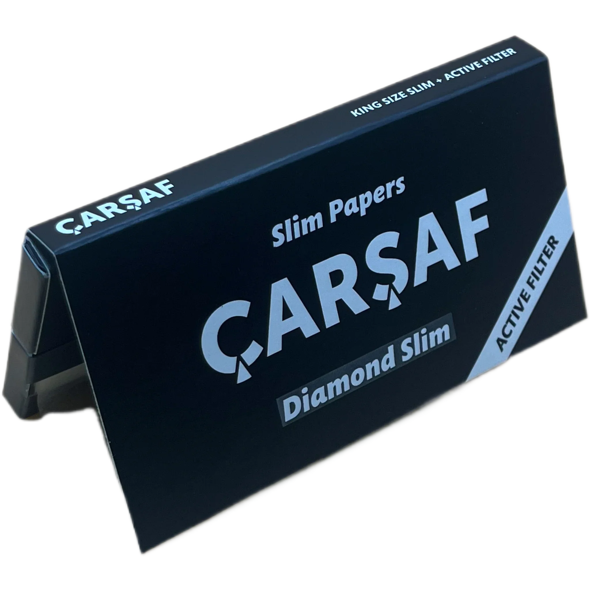 Carsaf Diamond Slim King Size – 12 Booklets + Active Filter | Zigarettenblättchen im King Size Format mit Aktiv-Filter für einen verbesserten Geschmack