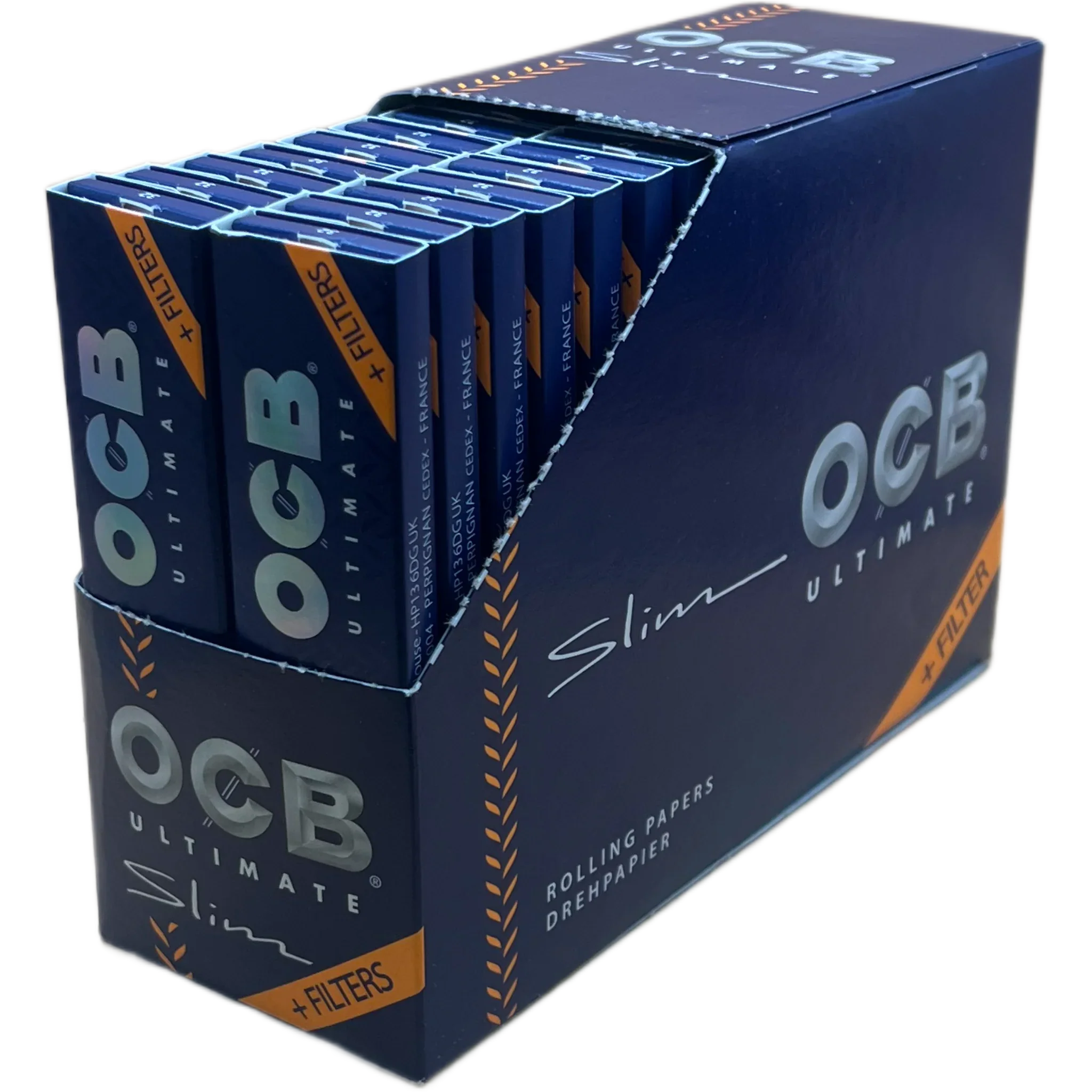 OCB Ultimate Slim + Filters | Ultra-dünne Zigarettenblättchen im Slim-Format mit Filtern für ein perfektes Raucherlebnis.