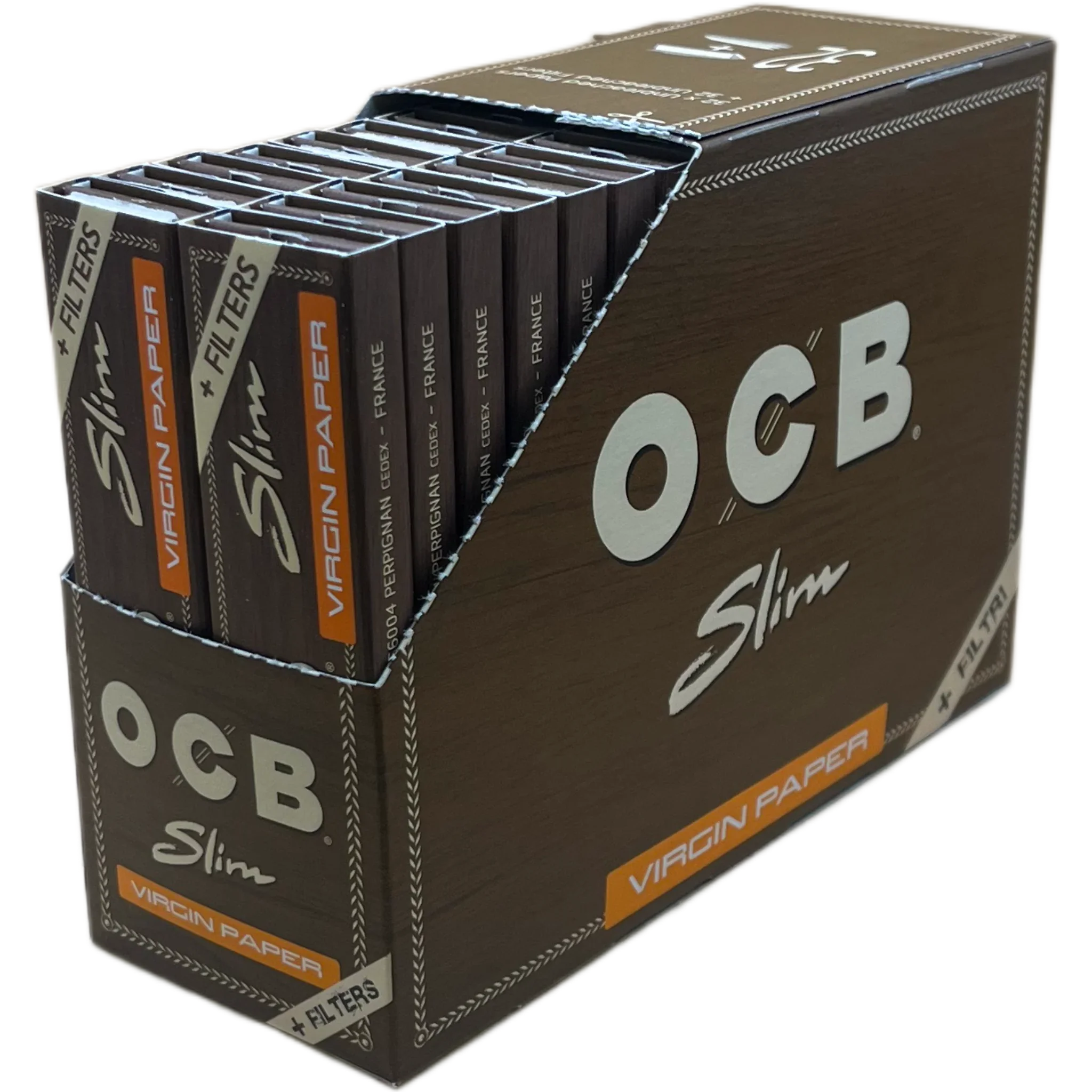 OCB Virgin Paper Slim + Filters | Virgin Zigarettenblättchen im Slim-Format mit Filtern für ein natürliches Raucherlebnis ohne Zusätze.