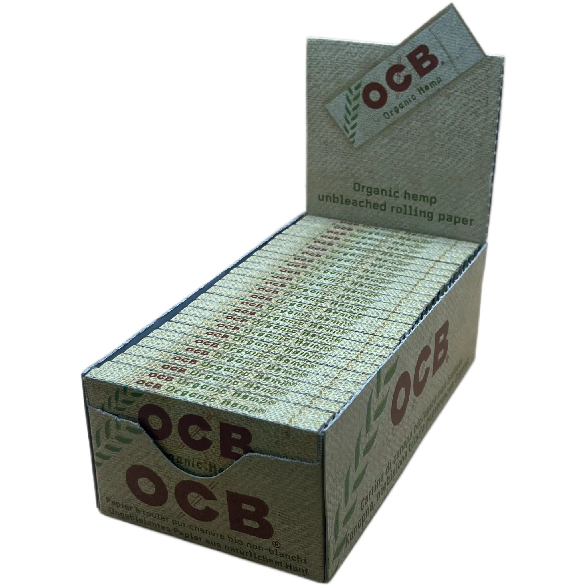 OCB Organic Hemp Regular | Zigarettenblättchen aus biologisch angebautem Hanf für ein umweltfreundliches Raucherlebnis im Regular-Format.